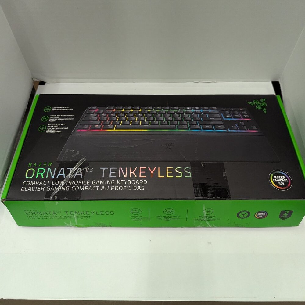 Razer Ornata V3 TKL Gaming Keyboard – RGB, Low Profile, Wrist Rest